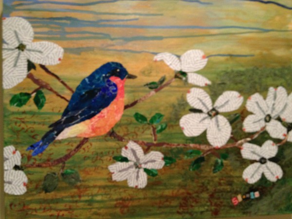 torn paper collage in online store