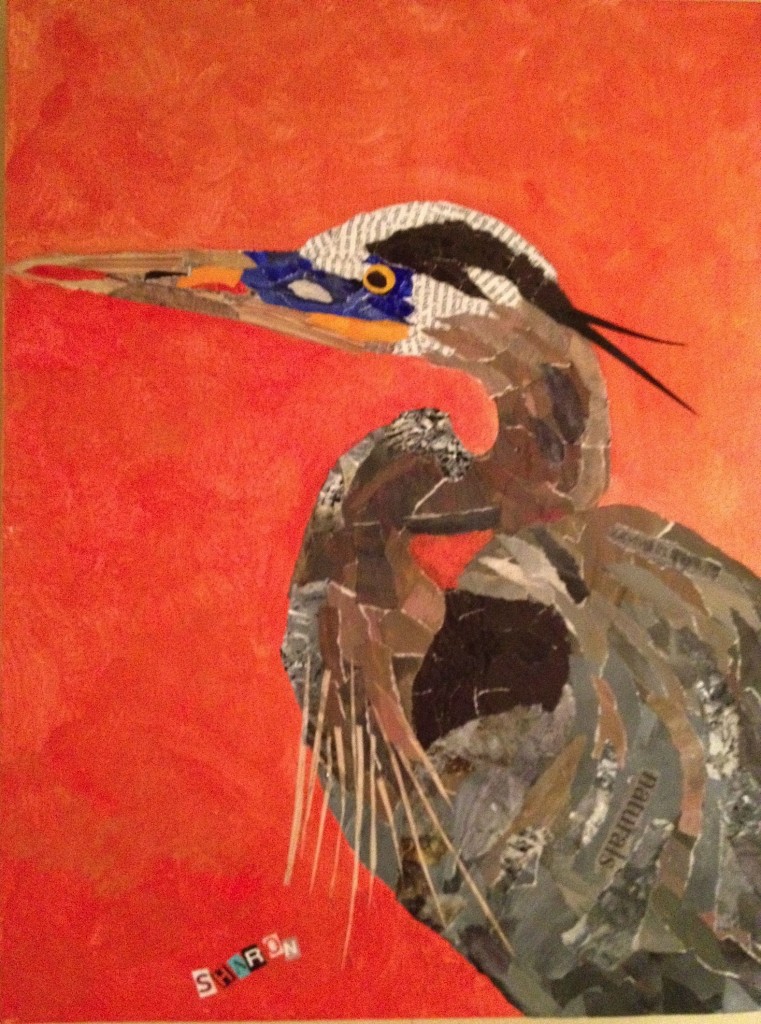 torn paper collage in online store