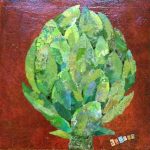 Artichoke collage by Sharon Krulak