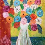 Textured Blooms collage by Sharon Krulak